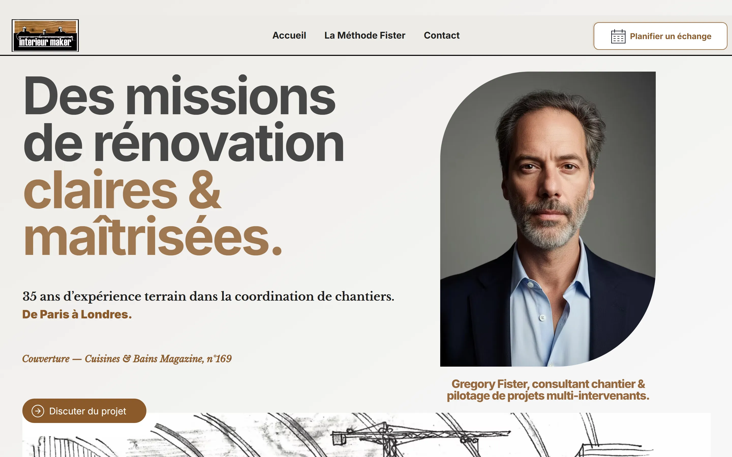 Section 1 du site Gregory Fister