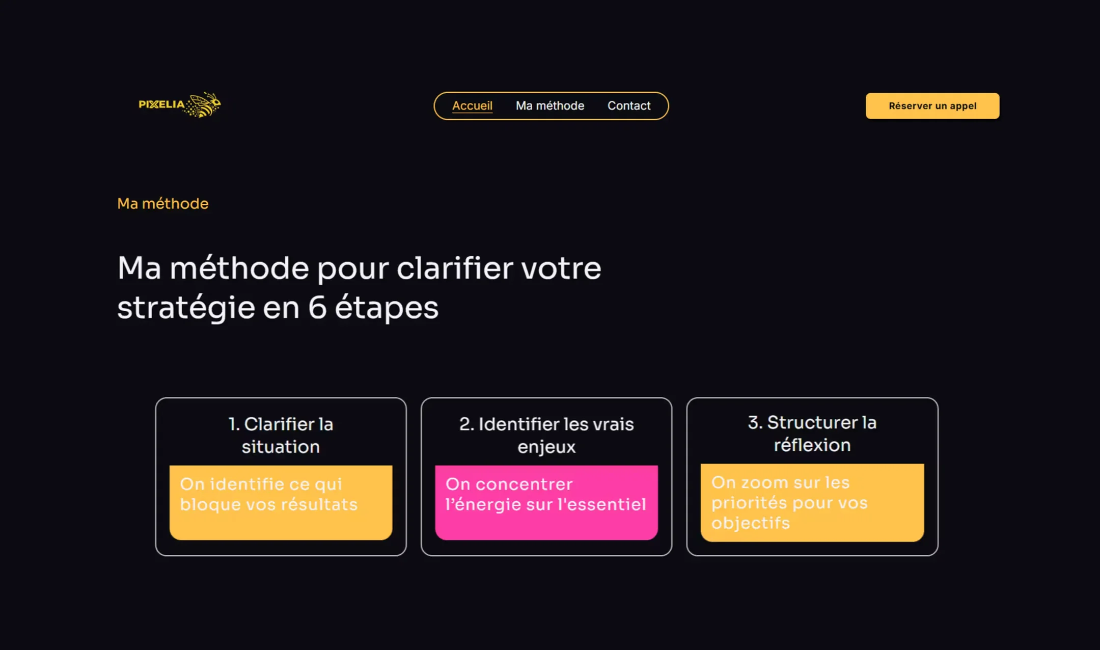Section 4 du site Pixelia