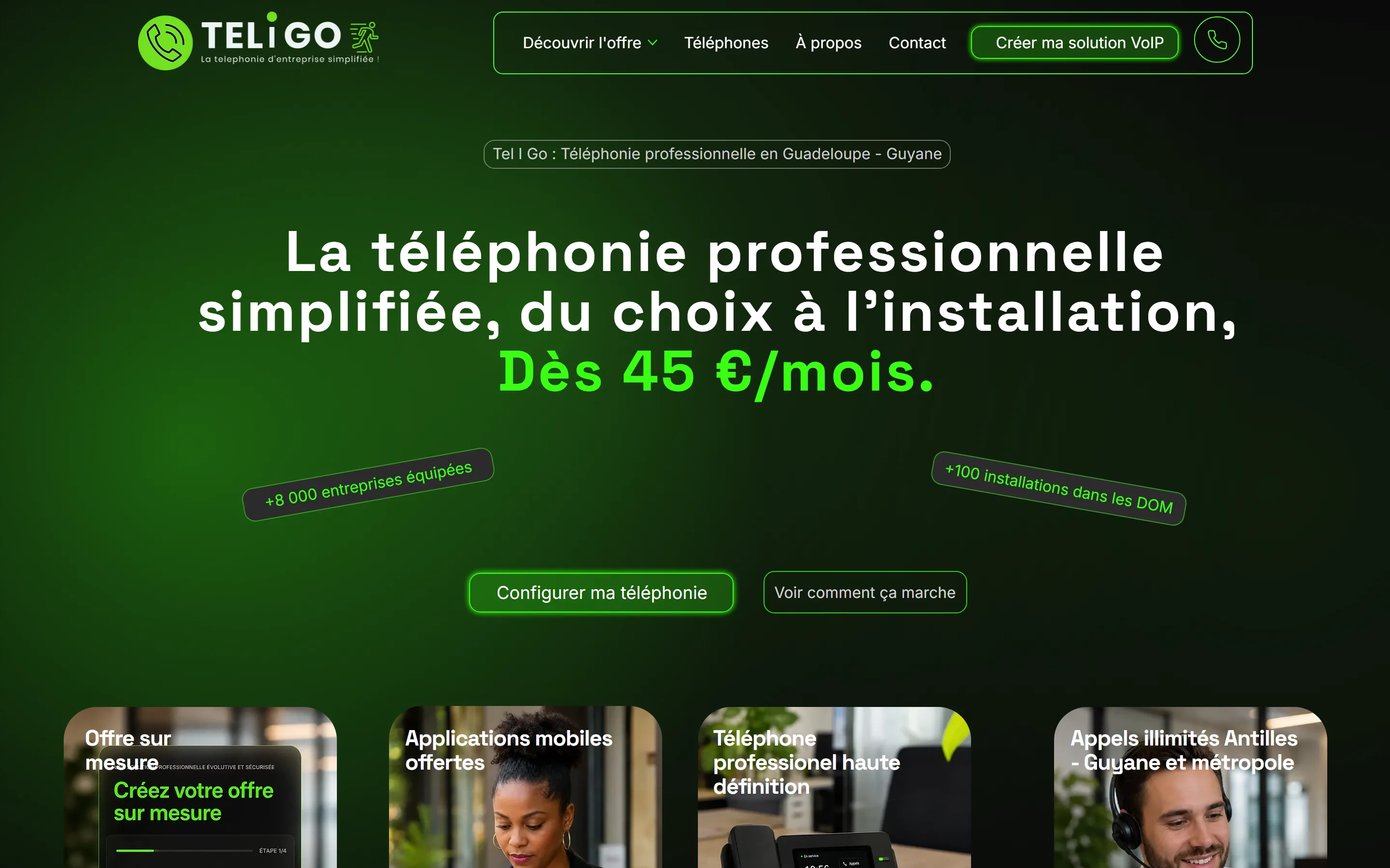 Section 1 du site Tel I Go