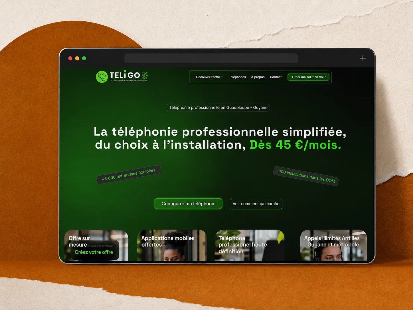 Configurateur d’offre télécom développé avec Wix Velo pour Tel I Go